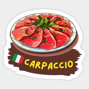 Carpaccio | Italian cuisine | Traditional Food Sticker